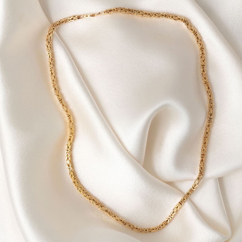 Byzantine Chain Large 18’’ | 9ct Gold Fancy Link Chain