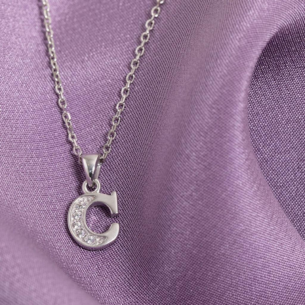Sterling Silver Initial C Necklace