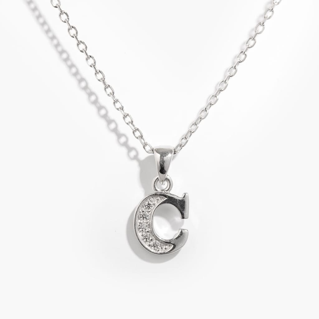 'C' Necklace | Sterling Silver