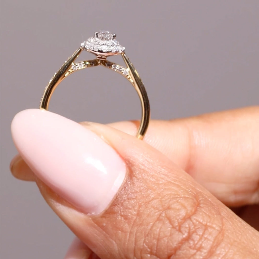 CAITRIONA 0.75ct | Pear Halo Diamond Engagement Ring
