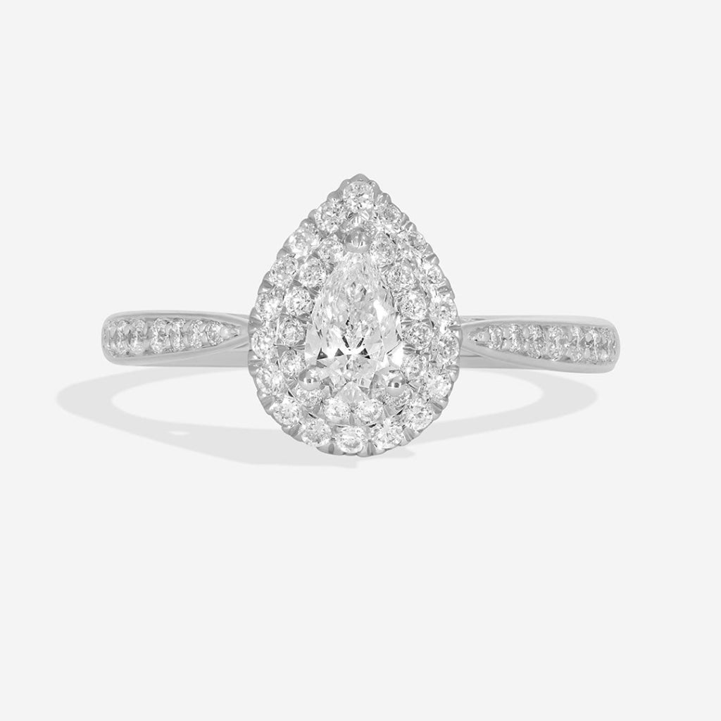 caitriona diamond engagement ring on white background