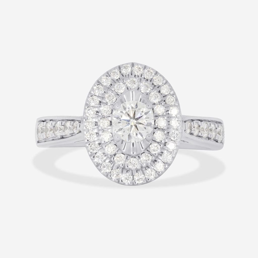 round diamond halo engagement ring