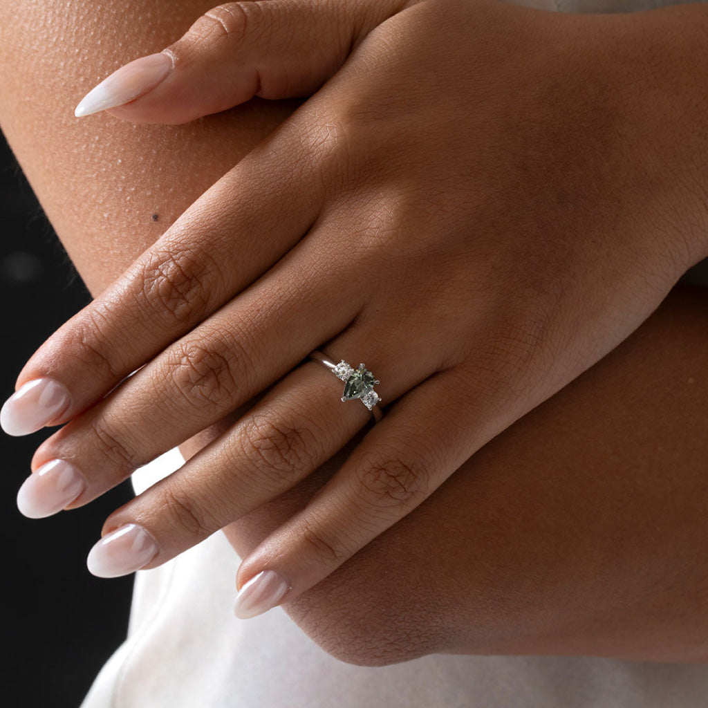 CALLA 1ct | Pear 3-Stone Lab Grown Diamond Engagement Ring