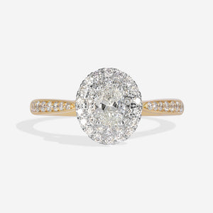 CAMILA 0.75ct | Oval Halo Diamond Engagement Ring in 18ct Gold