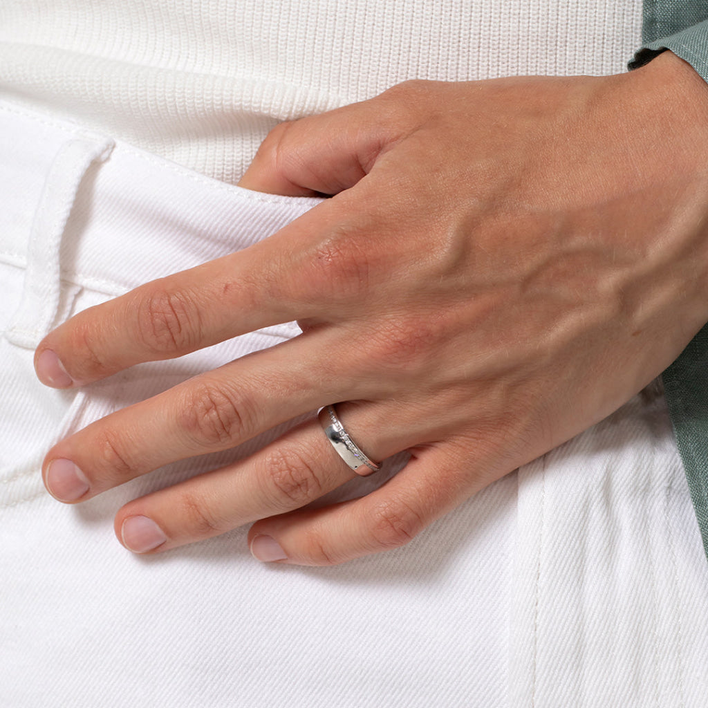 CAMPBELL | Men’s Diamond Engagement Ring in 9ct White Gold