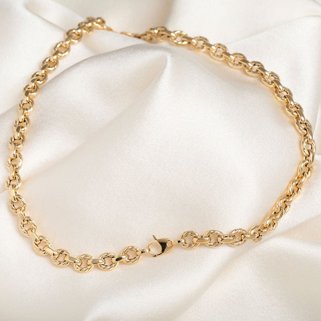 Capri | 9ct Gold Fancy Link Chain - Necklace