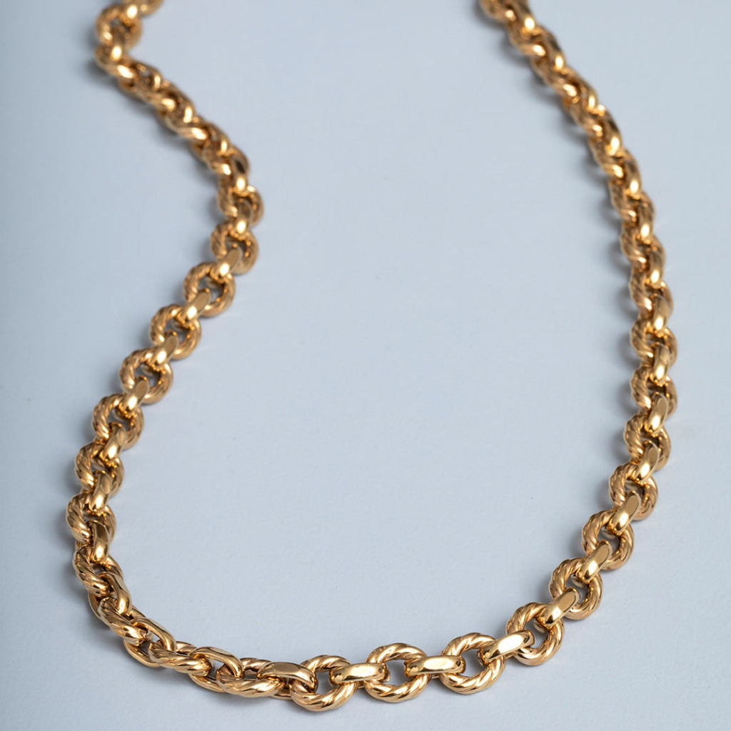 Capri | 9ct Gold Fancy Link Chain Necklace