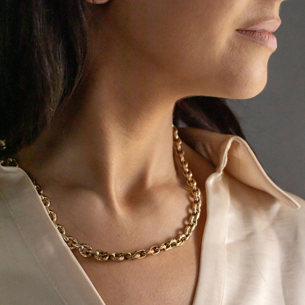 Capri | 9ct Gold Fancy Link Chain - Necklace