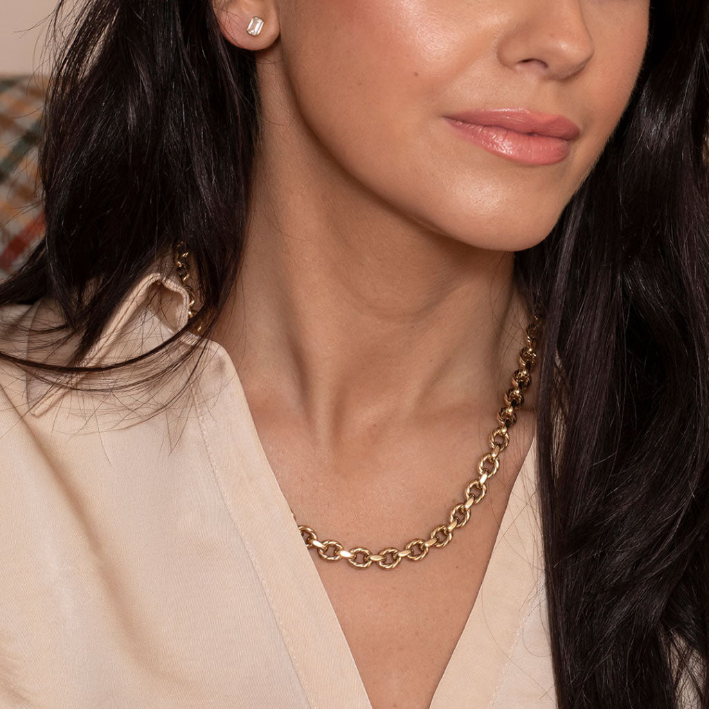 Capri | 9ct Gold Fancy Link Chain - Necklace