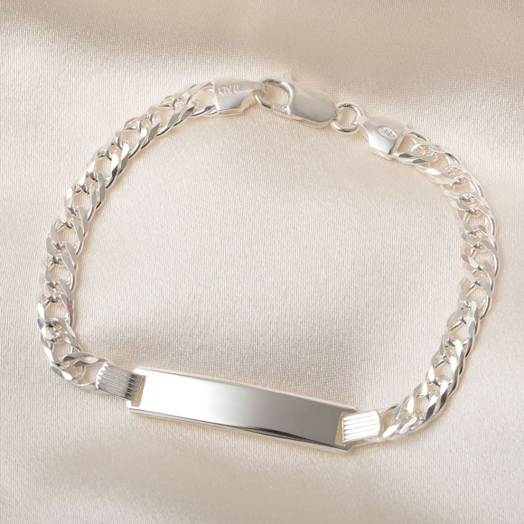 Carey | 7’’ Sterling Silver Double Curb ID Bracelet