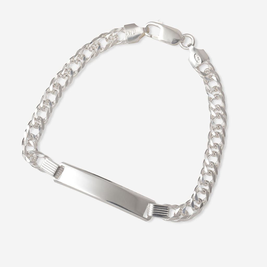 Carey | 7’’ Sterling Silver Double Curb ID Bracelet