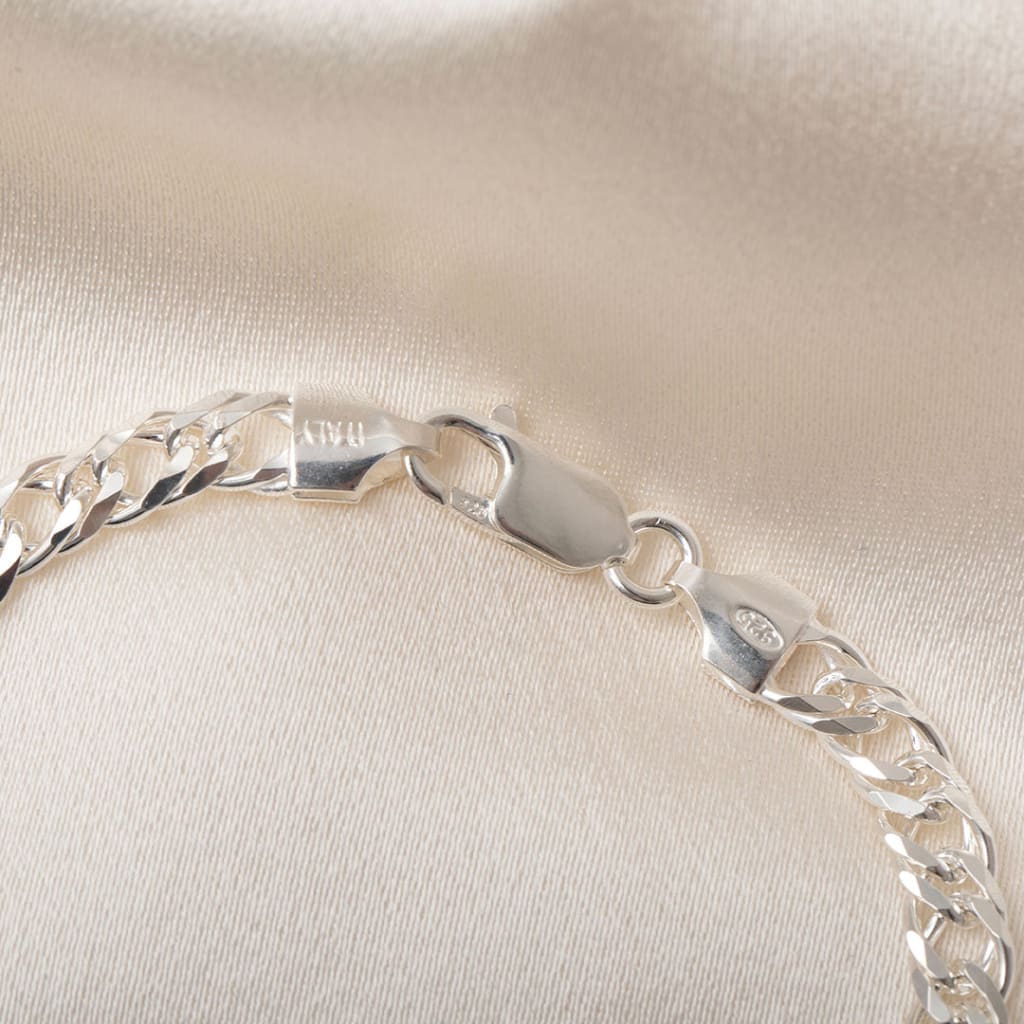 Carey | 7’’ Sterling Silver Double Curb ID Bracelet