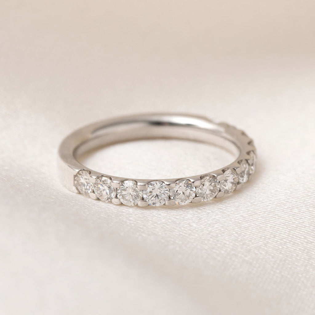 CASTELO - 0.75ct | Natural Diamond Wedding & Eternity Ring in Platinum