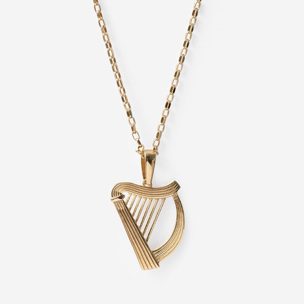 Celtic harp Necklace | 9ct Gold - Necklace