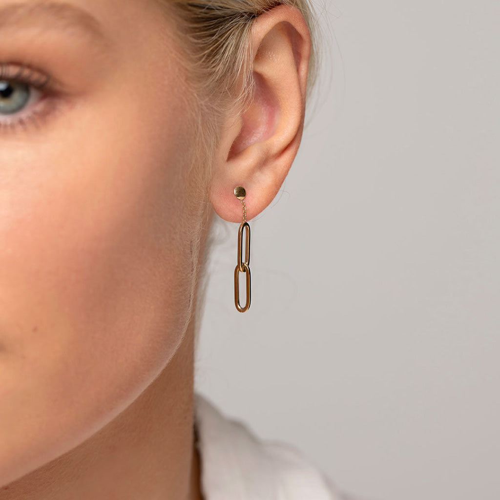 Chained Drop Earrings | 9ct Gold - Earrings