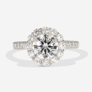 CHARLIE 2.30ct | Round Halo Lab Grown Diamond Engagement Ring in Platinum