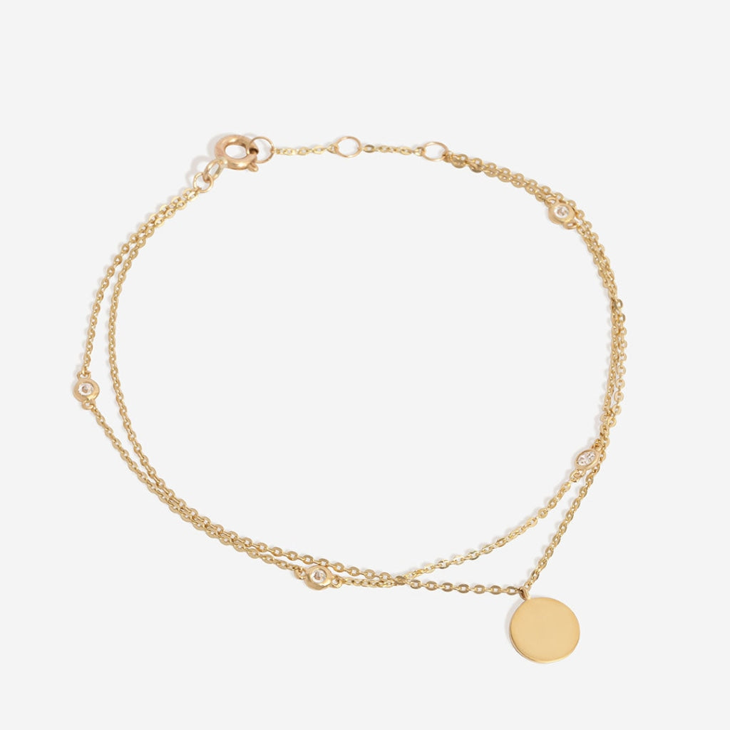 Charmed Bracelet on white background | 9ct Gold - Bracelet