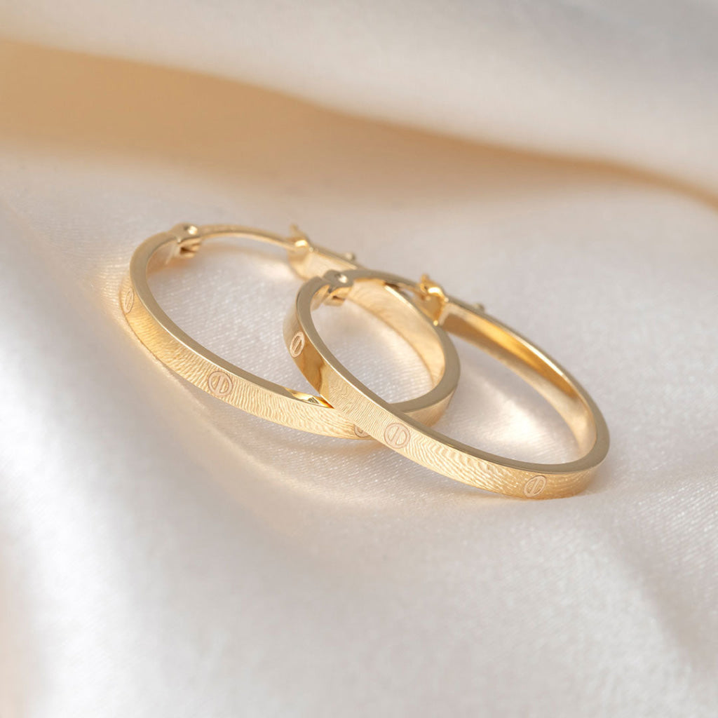 Cherie Hoop Earrings - 20mm | 9ct Gold - Earrings