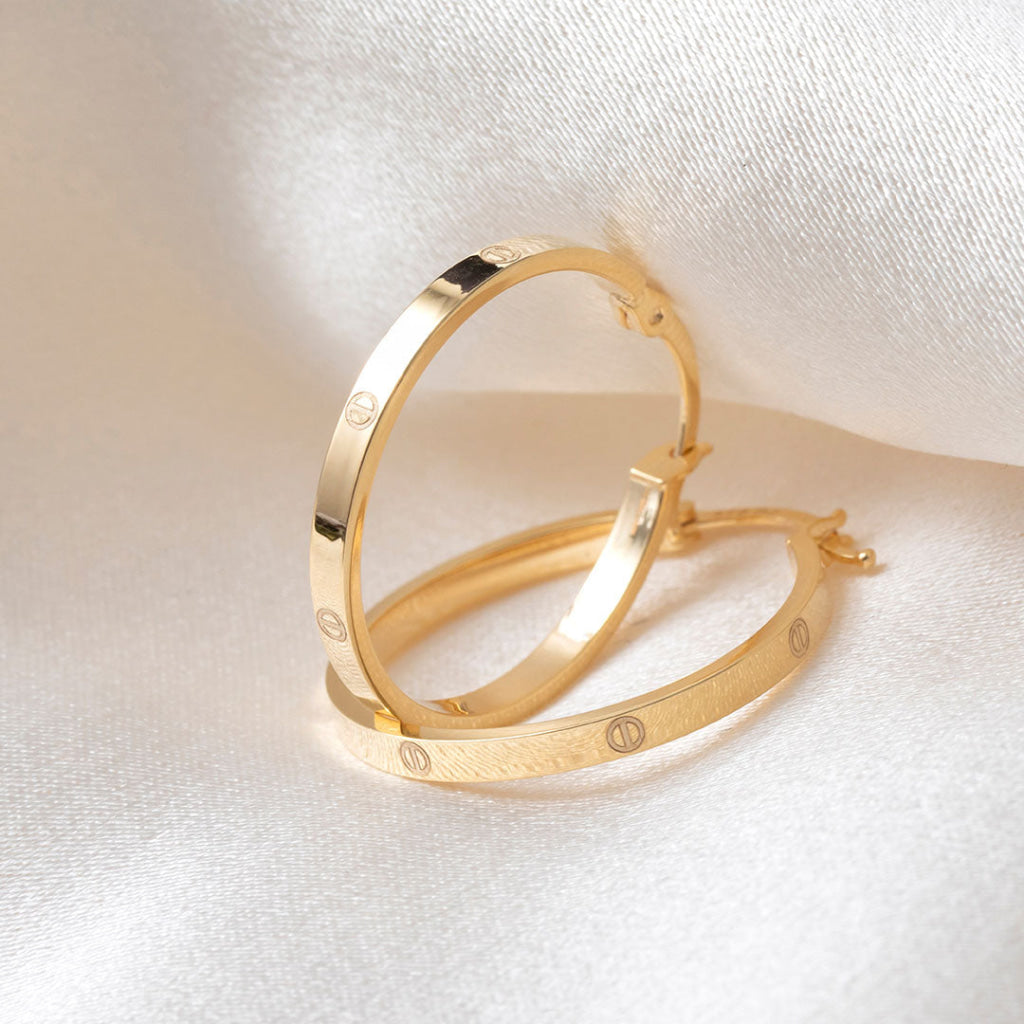 Cherie Hoop Earrings - 20mm | 9ct Gold - Earrings