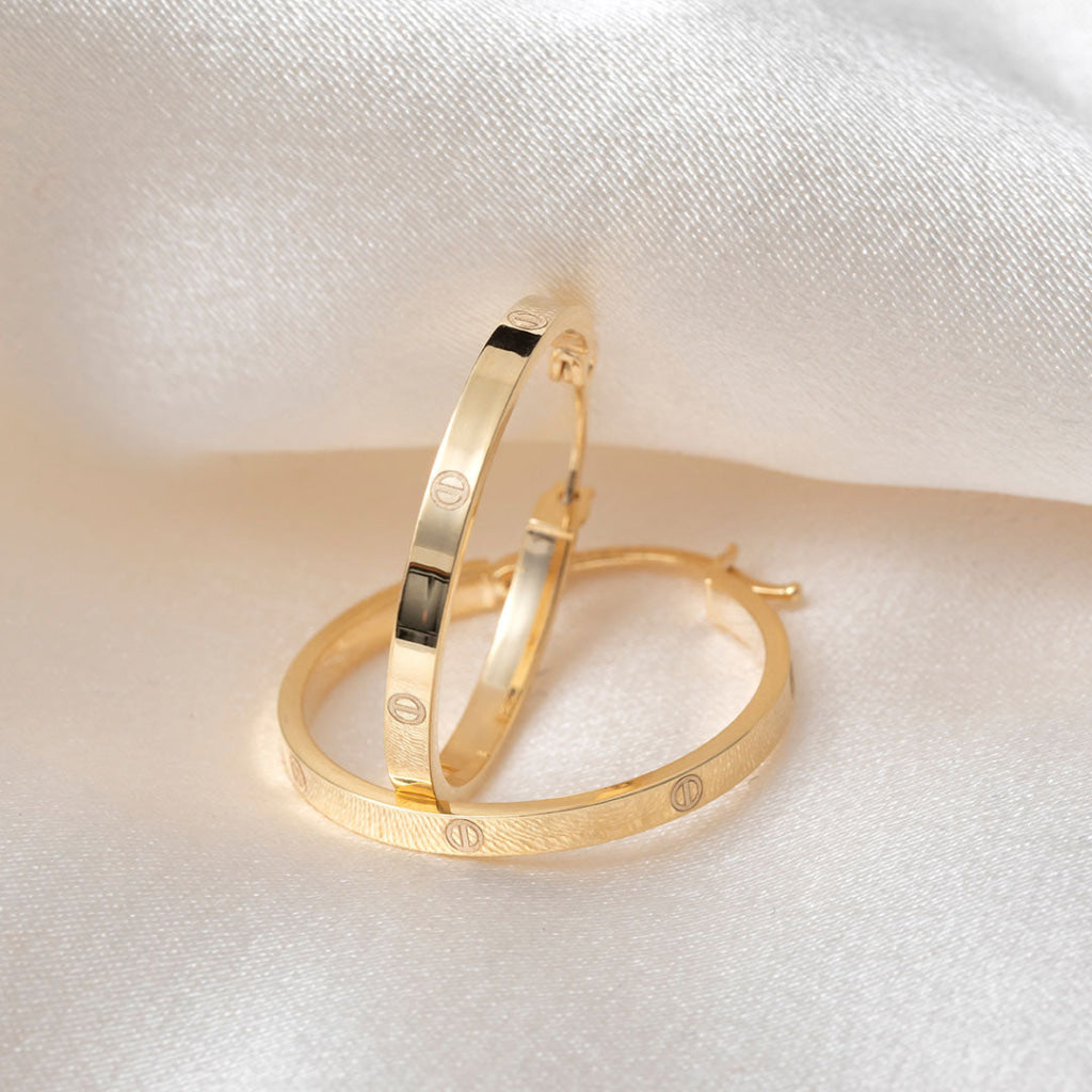 Cherie Hoop Earrings - 20mm | 9ct Gold - Earrings