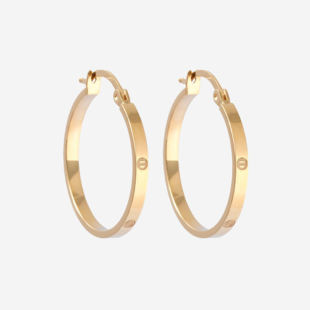 Cherie Hoop Earrings - 20mm | 9ct Gold - Earrings