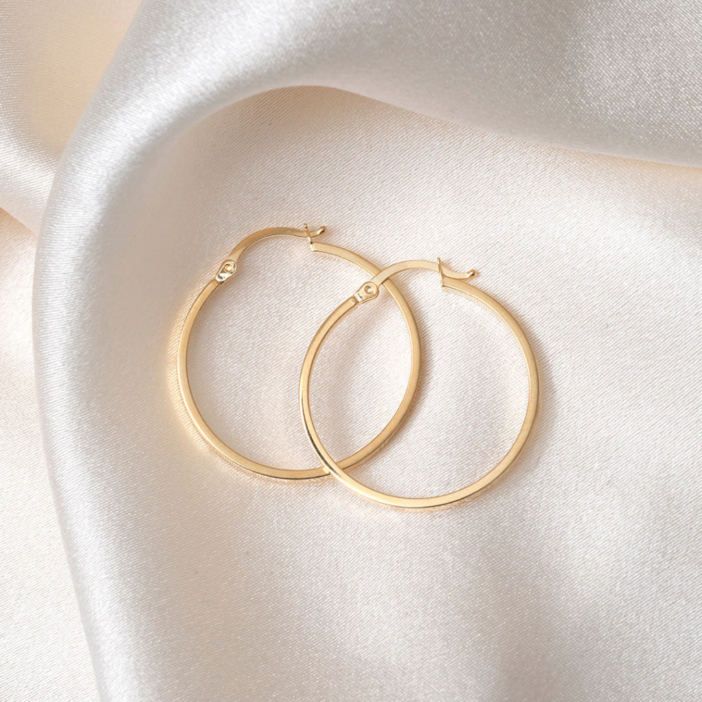 Cherie Hoop Earrings - 25mm | 9ct Gold - Earrings