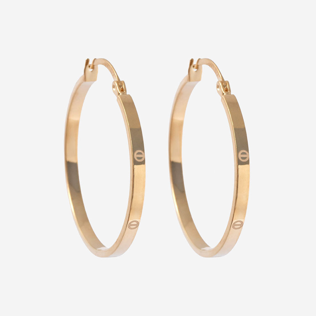 Cherie Hoop Earrings - 25mm | 9ct Gold - Earrings
