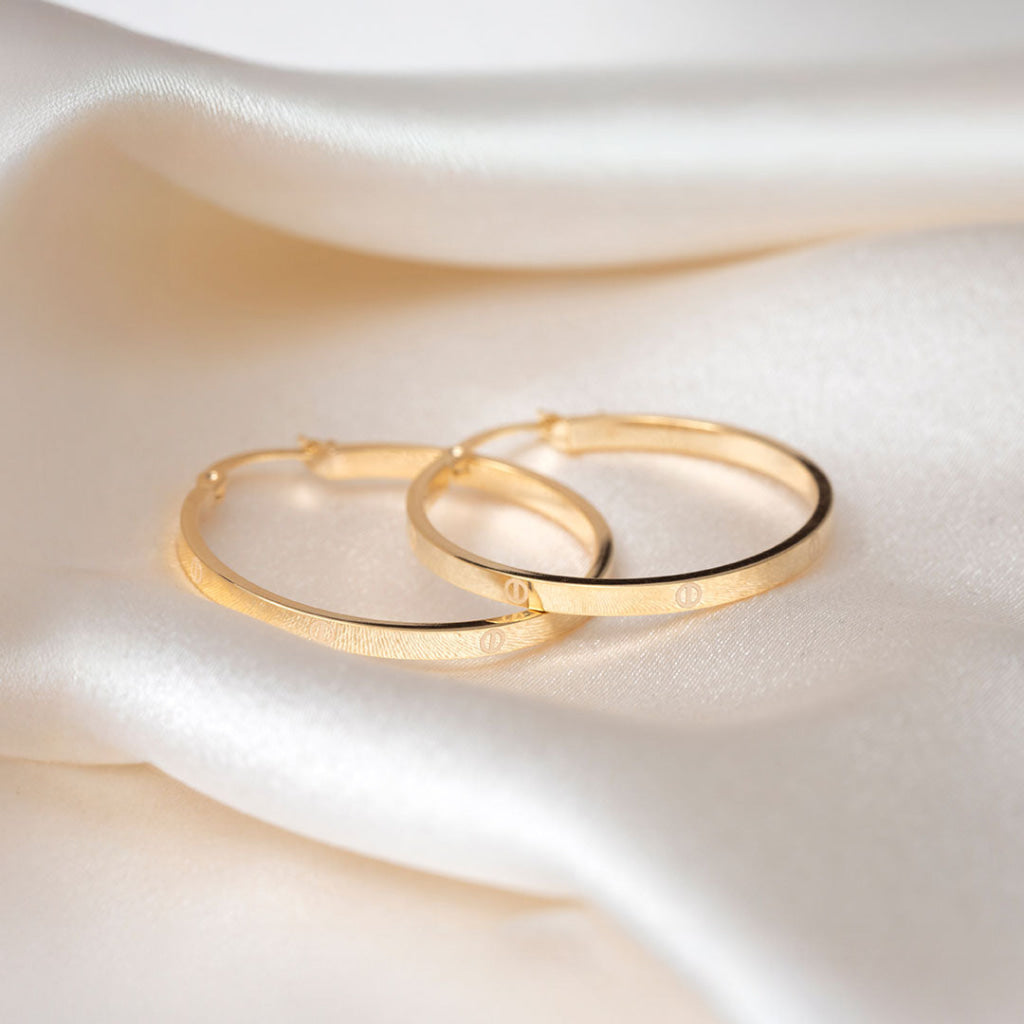 Cherie Hoop Earrings - 25mm | 9ct Gold