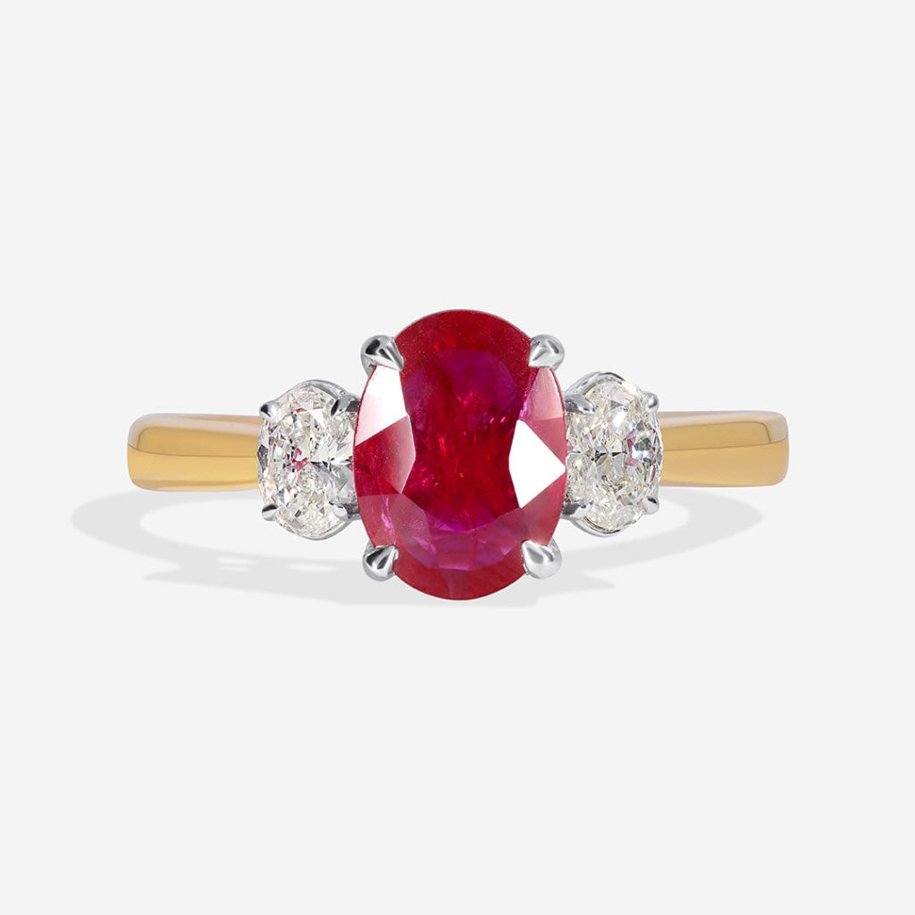 Cherie 18ct Gold Oval Ruby Engagement Ring