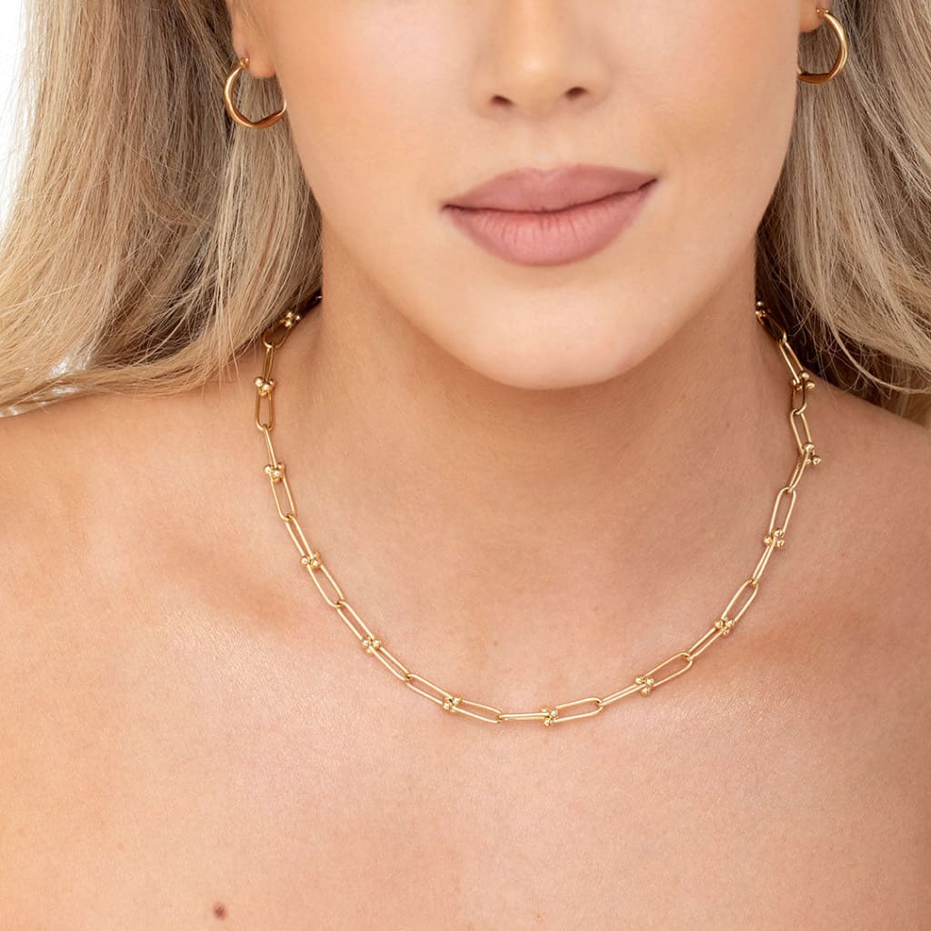 Cherry Link Necklace | 9ct Gold