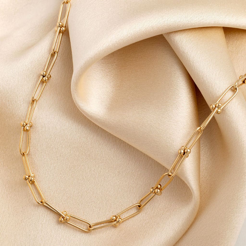 Cherry Link Necklace 9ct Gold - Photo 1