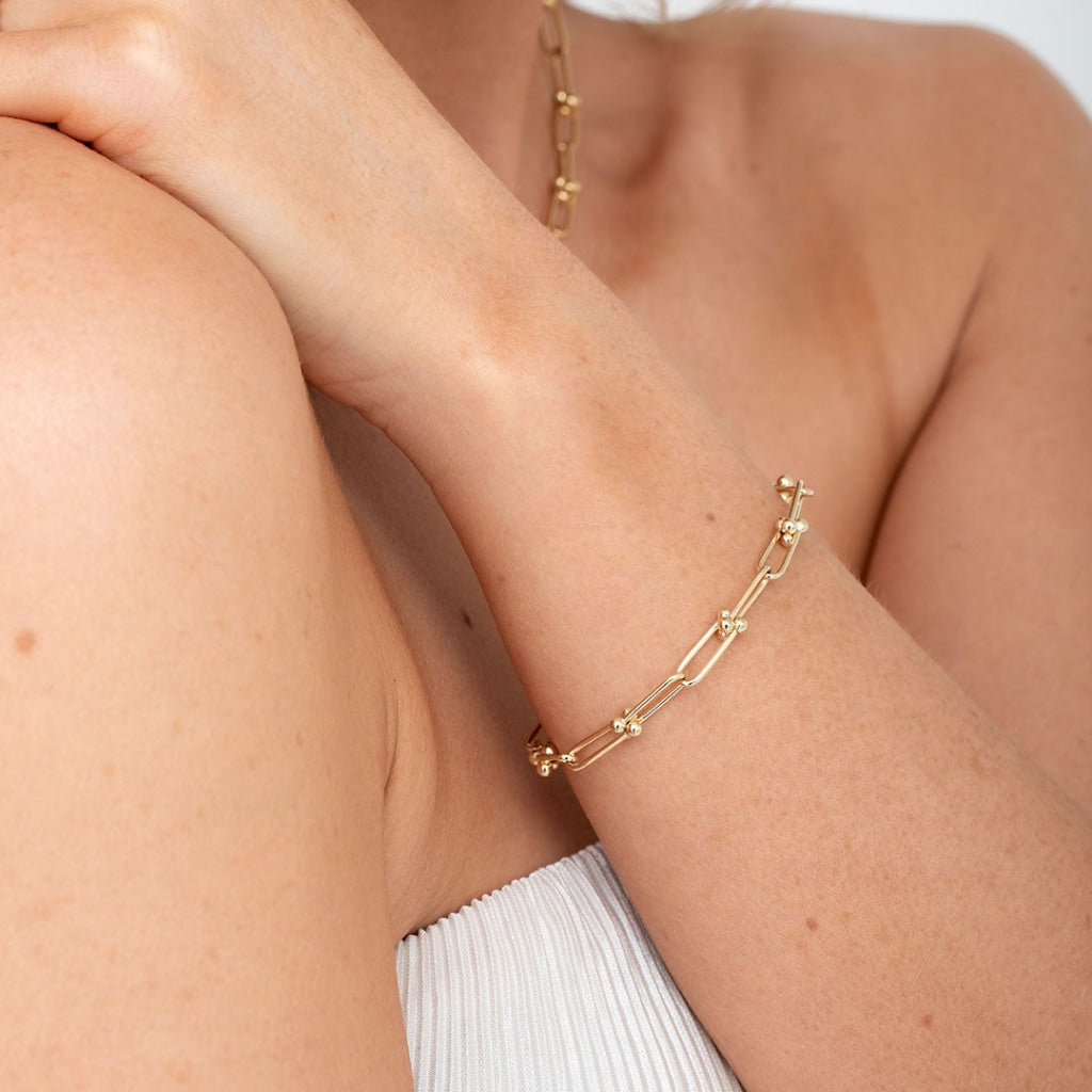 Cherry Link Bracelet | 9ct Gold