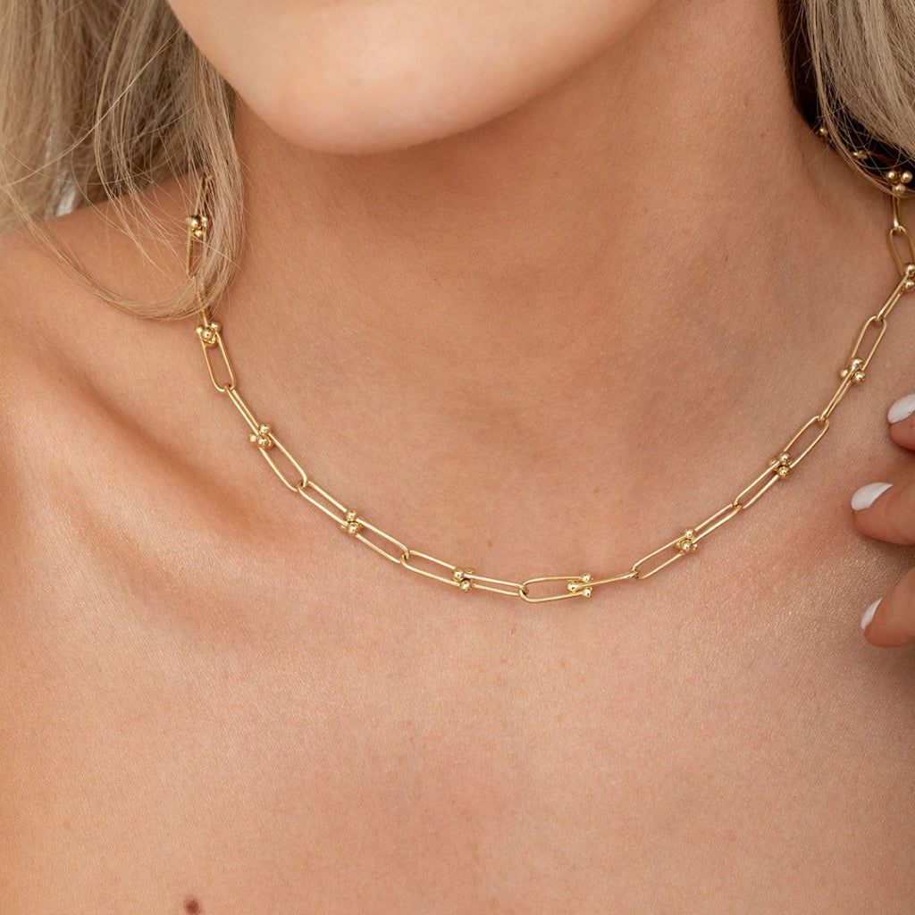 Cherry Link Necklace | 9ct Gold