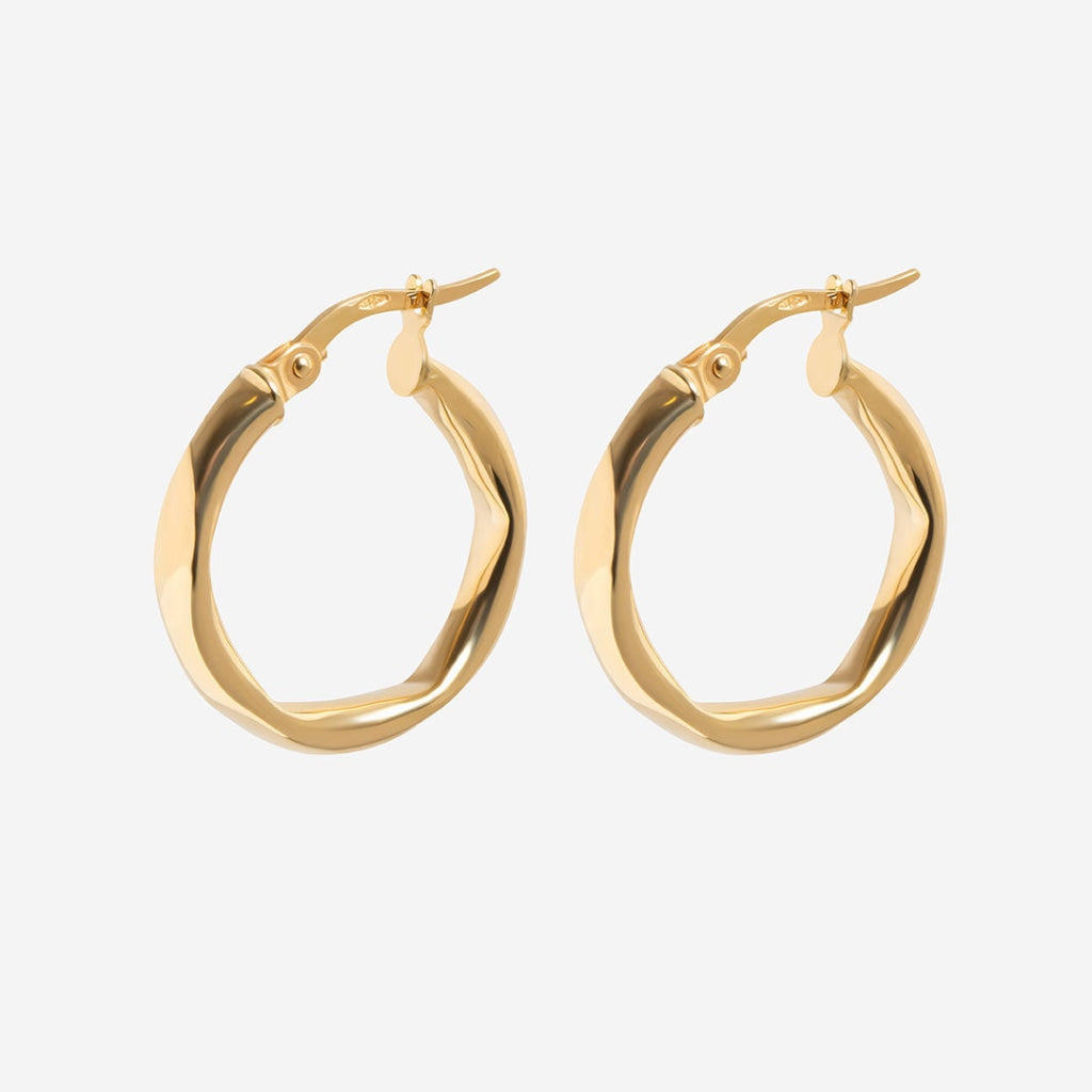 CB Goddess Hoop Earrings - 15mm | 9ct Gold