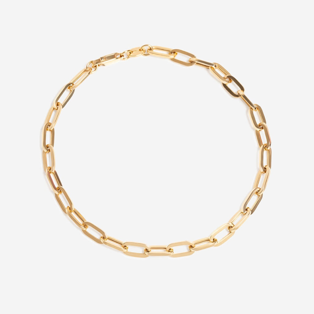 Paper Chain Bracelet - Medium | 9ct Gold