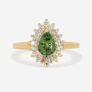 CHRYSLER | Green Sapphire Diamond Ring