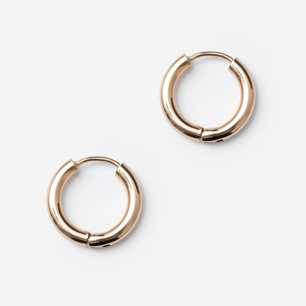 Chunky Huggie Earrings | 9ct Gold
