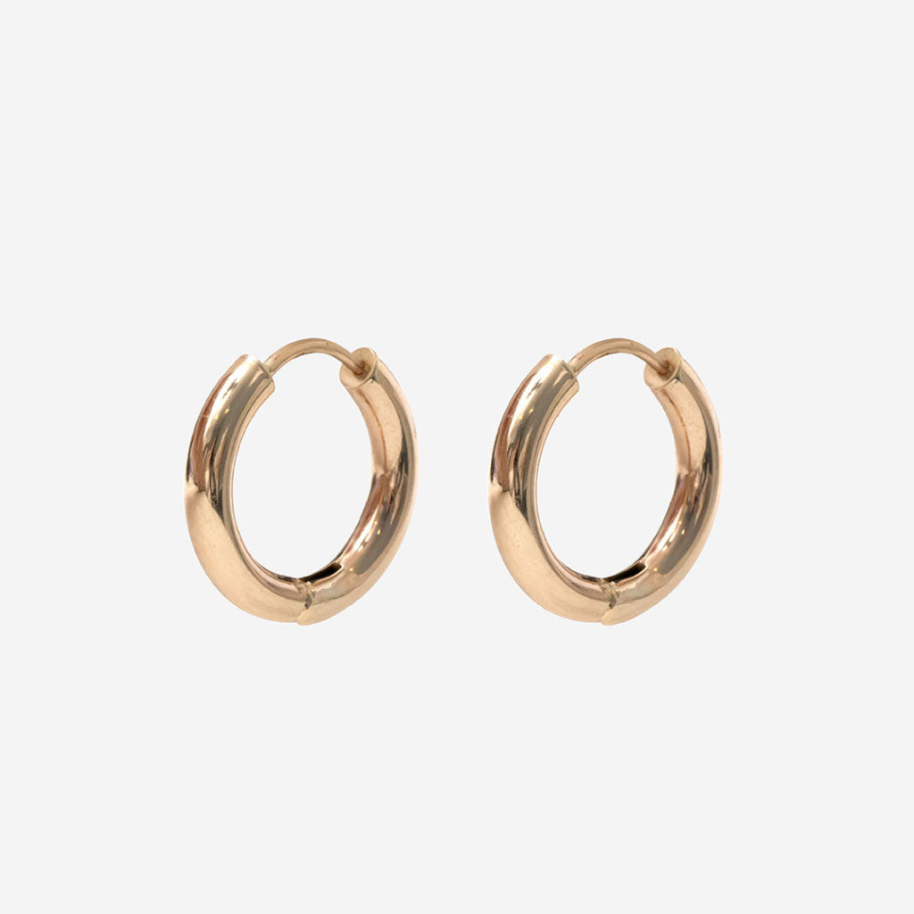 Chunky Huggie Earrings | 9ct Gold