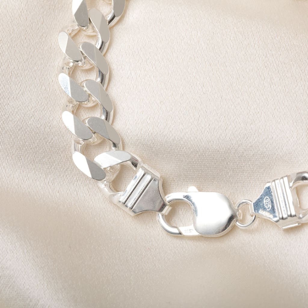 Cillian | 8’’ Silver Curb Bracelet - Bracelet