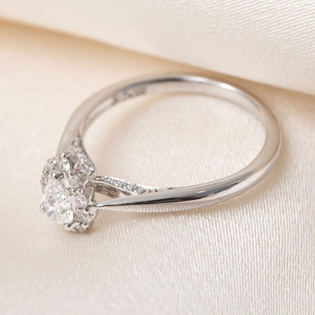 CLARA 18ct White Gold | Diamond Engagement Ring - Rings