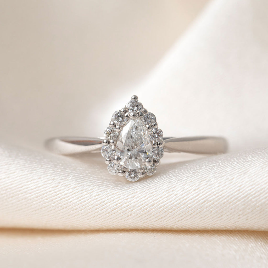 CLARA 18ct White Gold | Diamond Engagement Ring - Rings