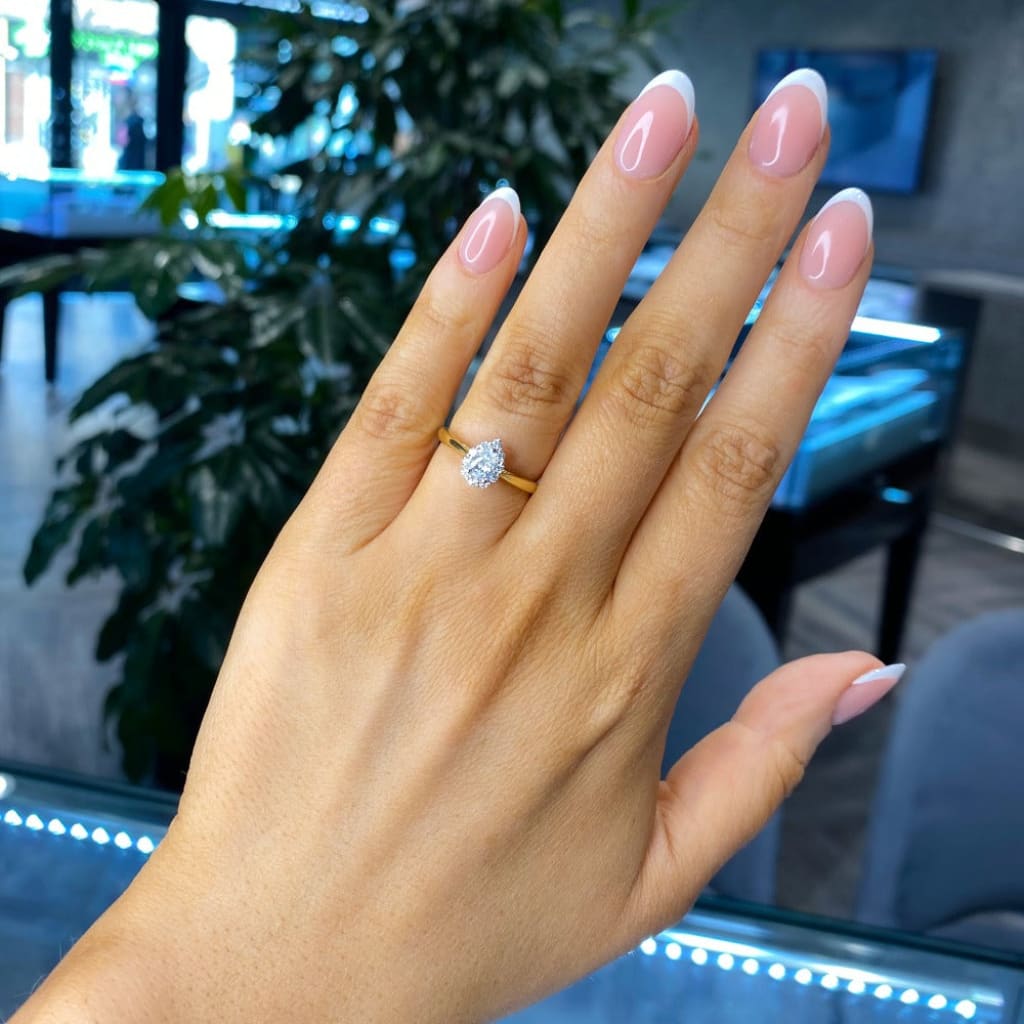 Clara | Diamond Engagement Ring On Womans Hand - Gear Jewellers Dublin