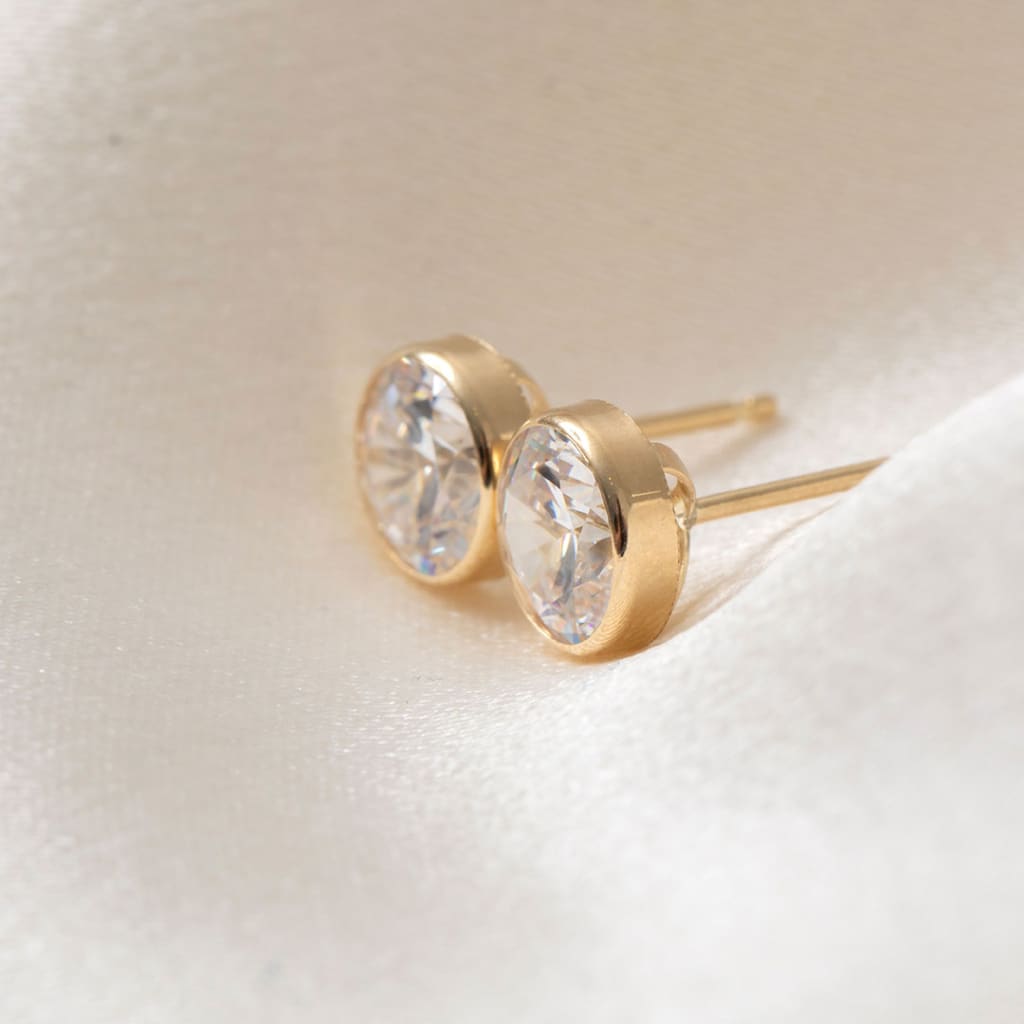 Classic Bezel Earrings -5mm | 9ct Gold - Earrings