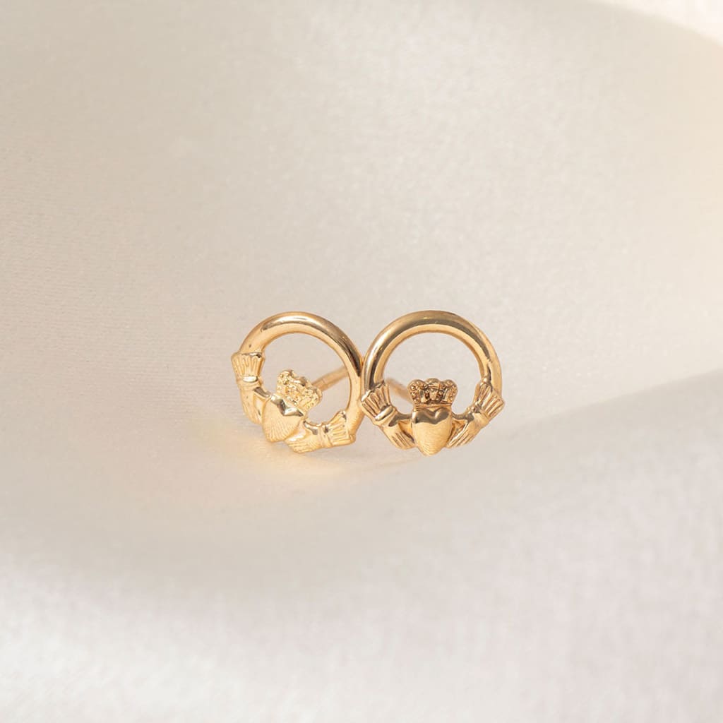 Classic Claddagh Earrings | 10ct Gold - Earrings