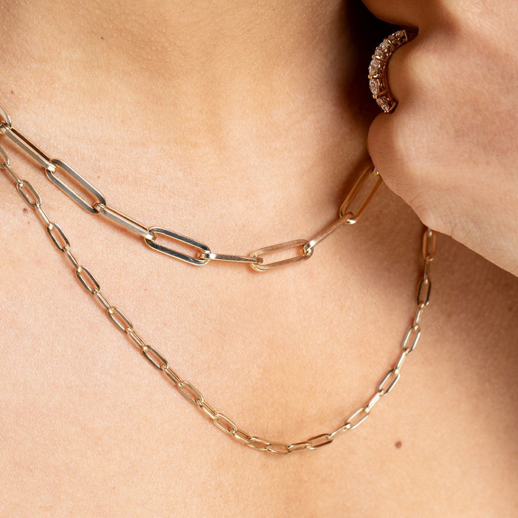 Classic Paper-Chain Necklace | 9ct Gold - Necklace
