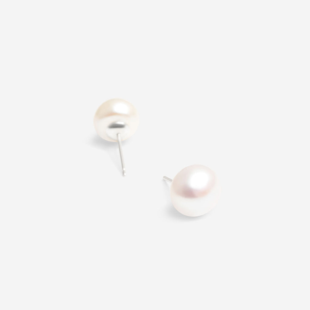 Classic Pearl Stud Earrings 10mm | Sterling Silver