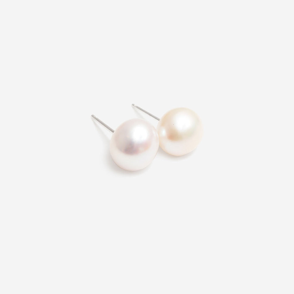 Classic Pearl Stud Earrings 10mm | Sterling Silver