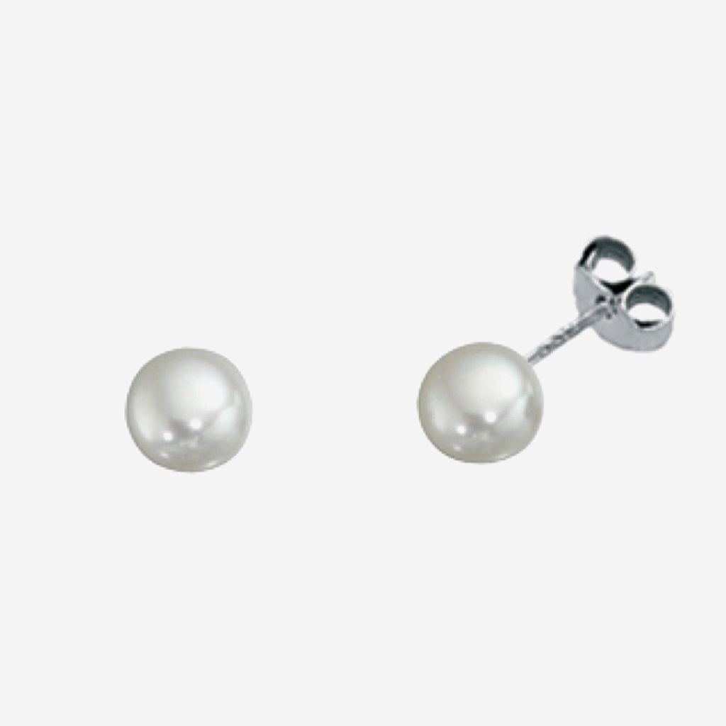 Classic Pearl Stud Earrings 10mm | Sterling Silver -
