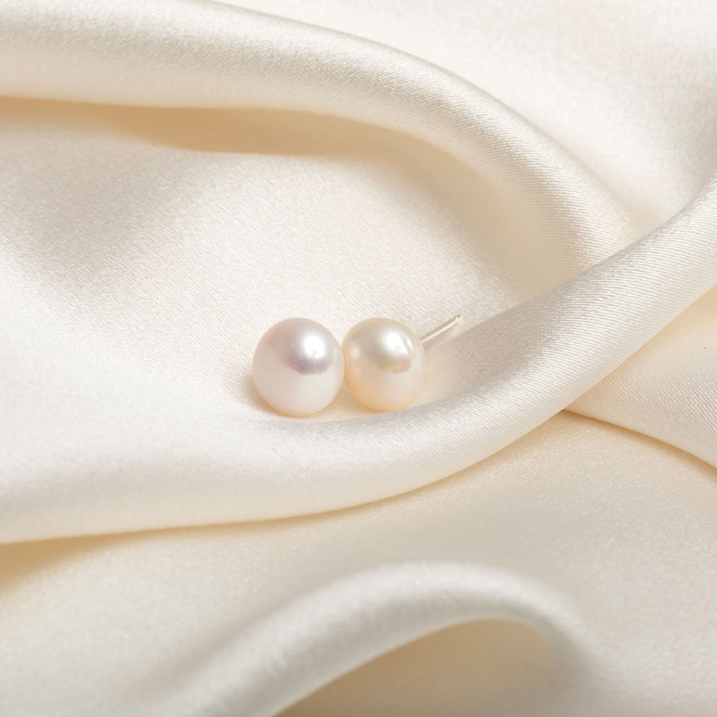 Classic Pearl Stud Earrings 10mm | Sterling Silver