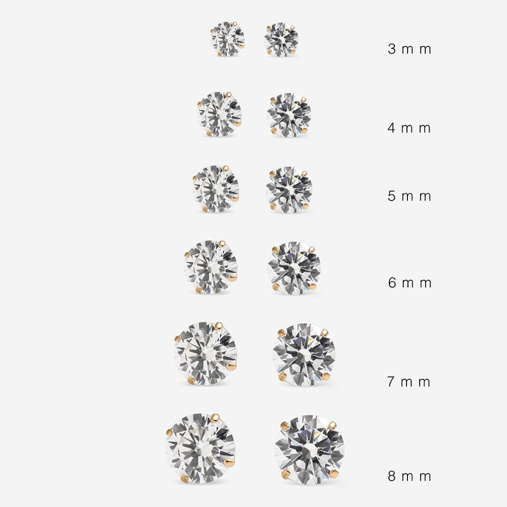 Classic Sparkle - 4mm Earrings | 9ct Gold - Earrings